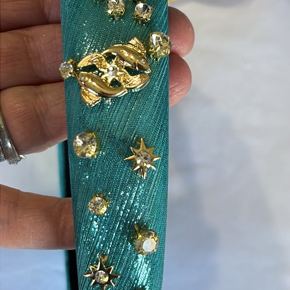 Lele Sadoughi Pices Alice headband in Aquamarine NWT - Picture 12 of 13